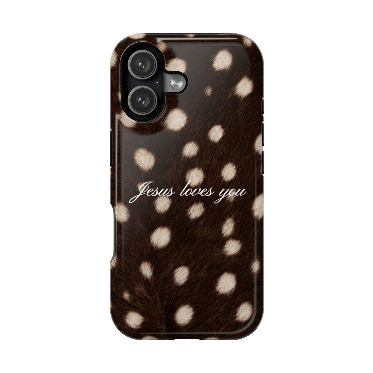 Jesus loves you Dark Fawn MagSafe Phone Case