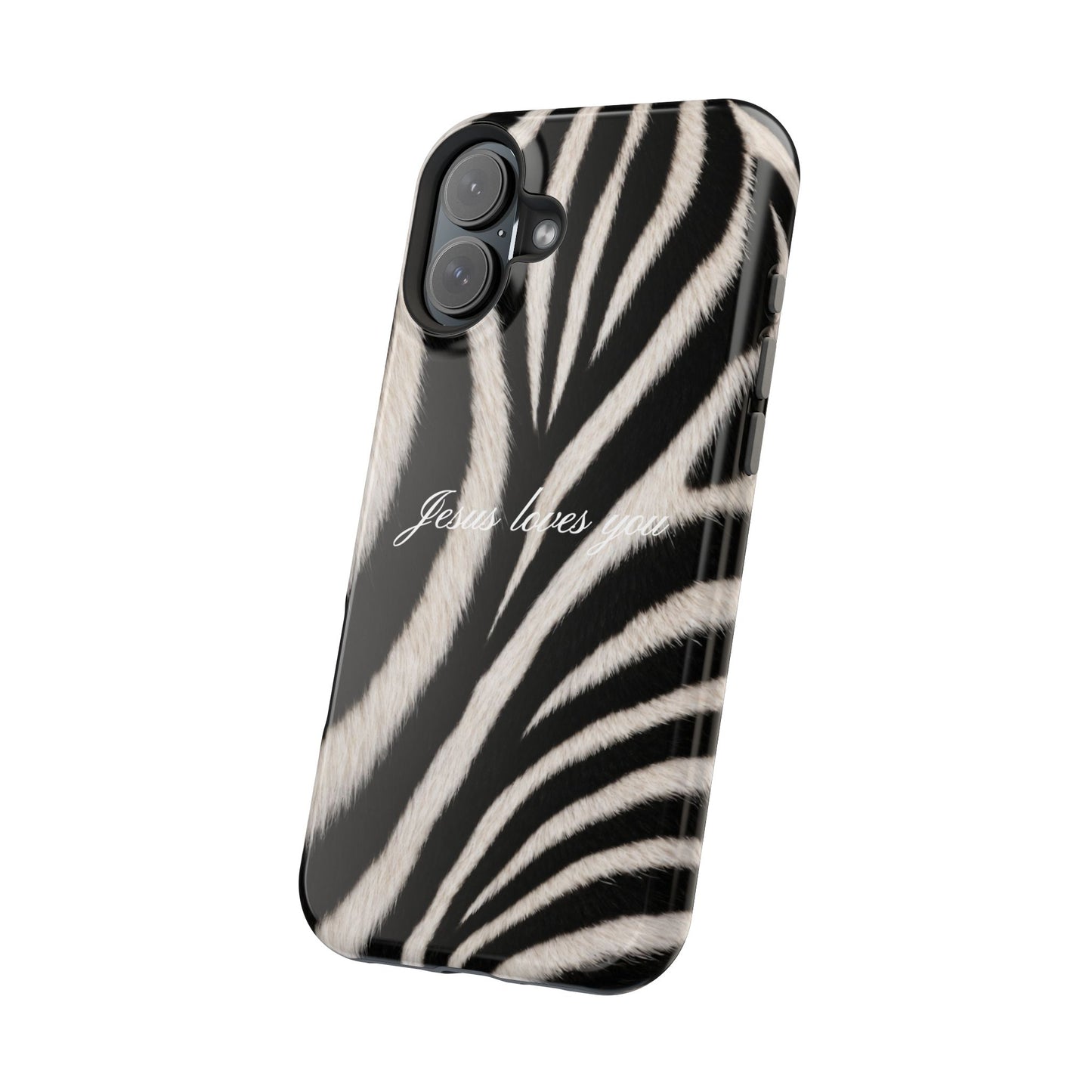 Jesus loves you Zebra MagSafe Phone Case