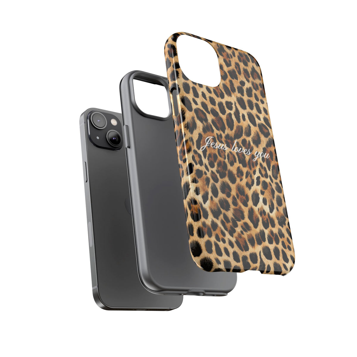 Jesus Loves You Leopard Phone Case