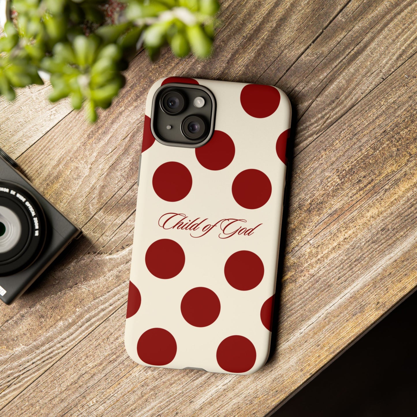 Child of God Red and Créame Phone Case