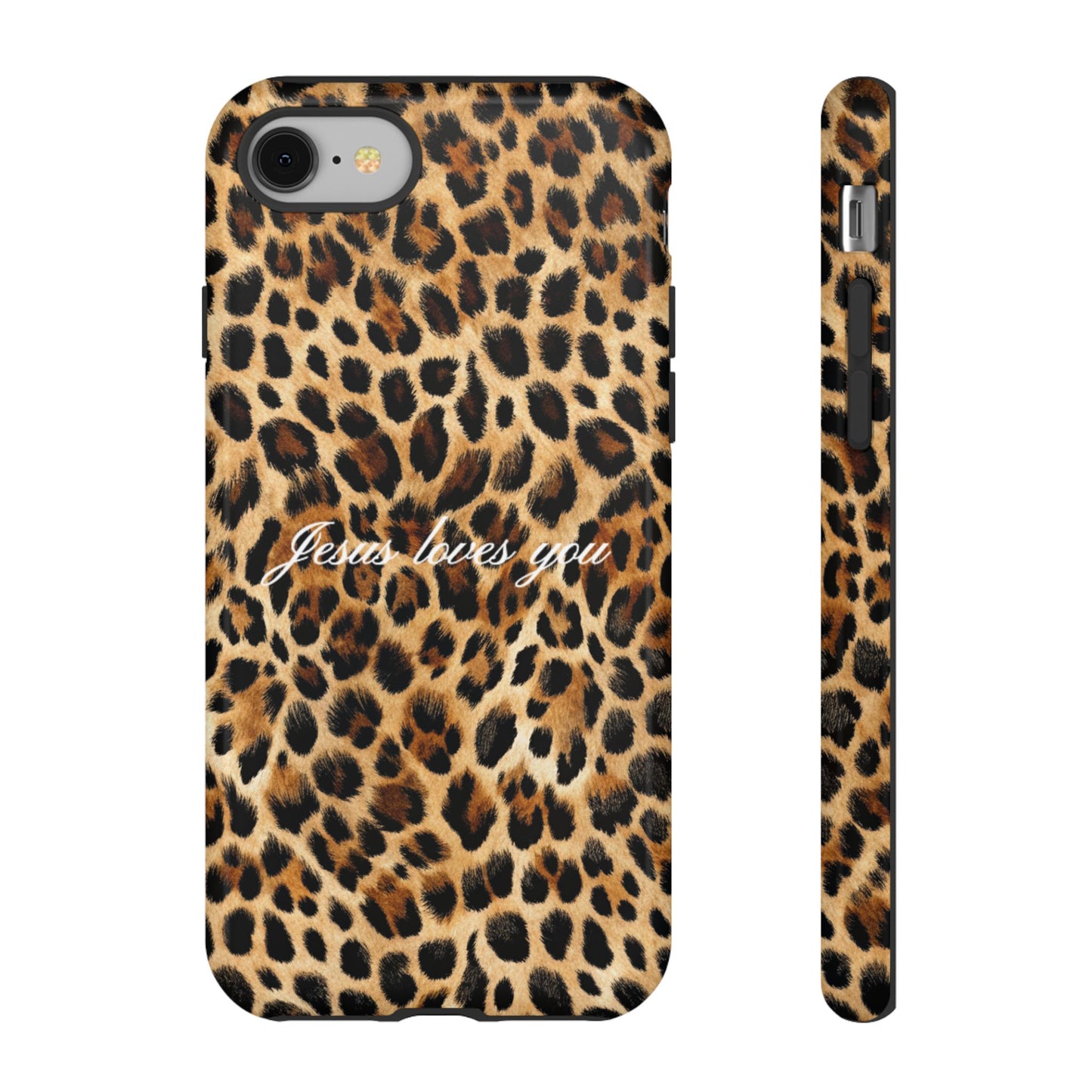 Jesus Loves You Leopard Phone Case