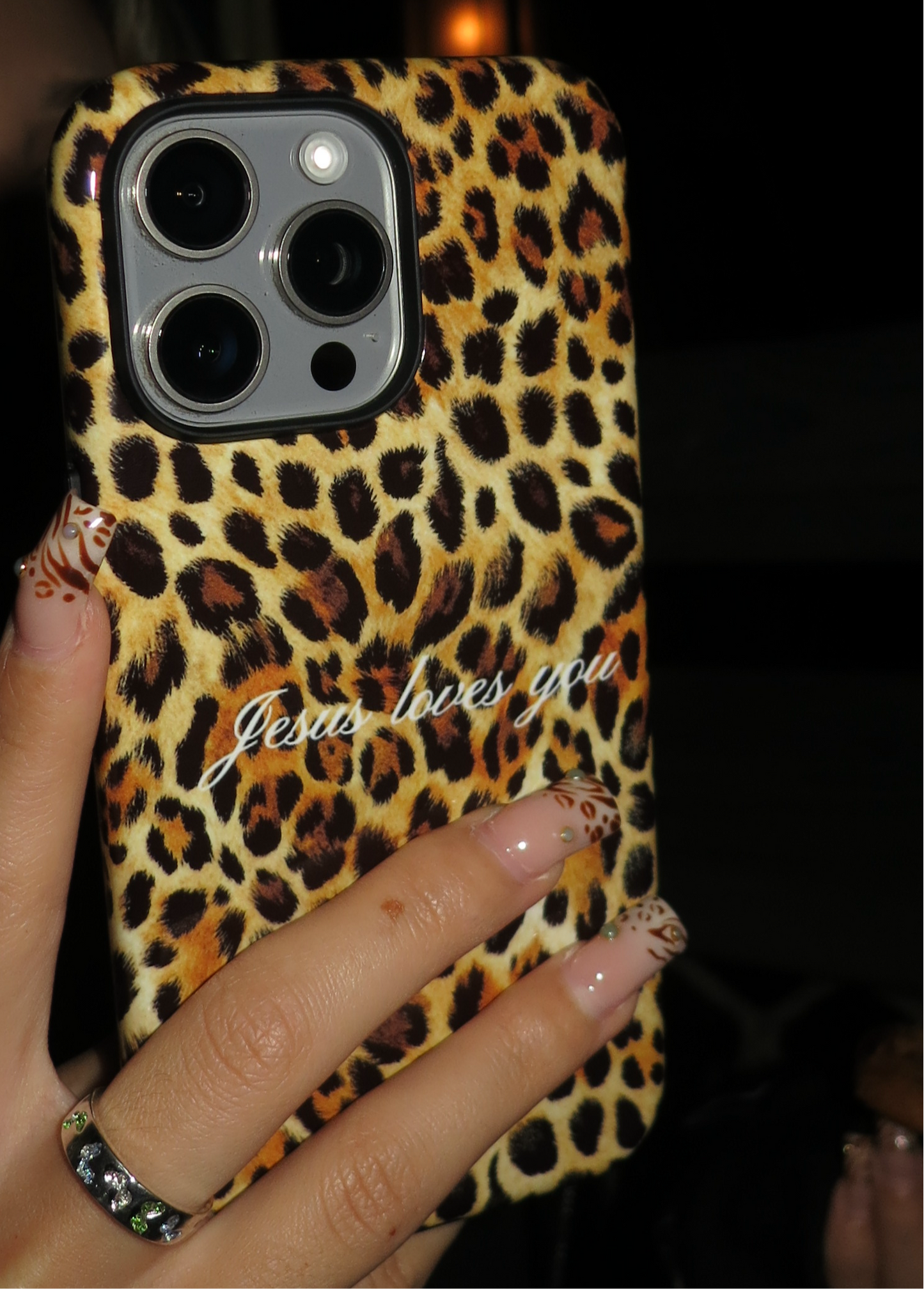 Jesus loves you Leopard Phone Case