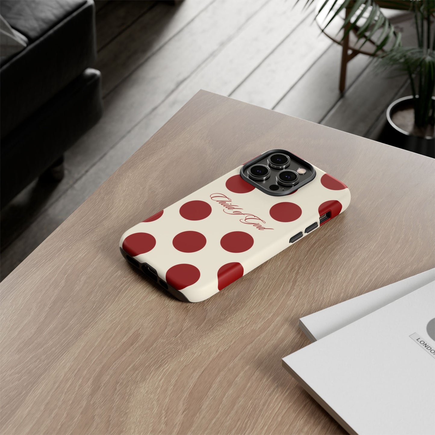 Child of God Red and Créame Phone Case