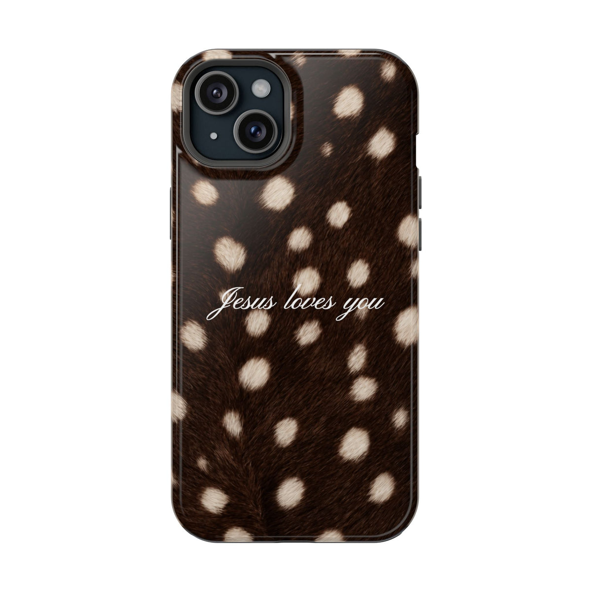 Jesus loves you Dark Fawn MagSafe Phone Case