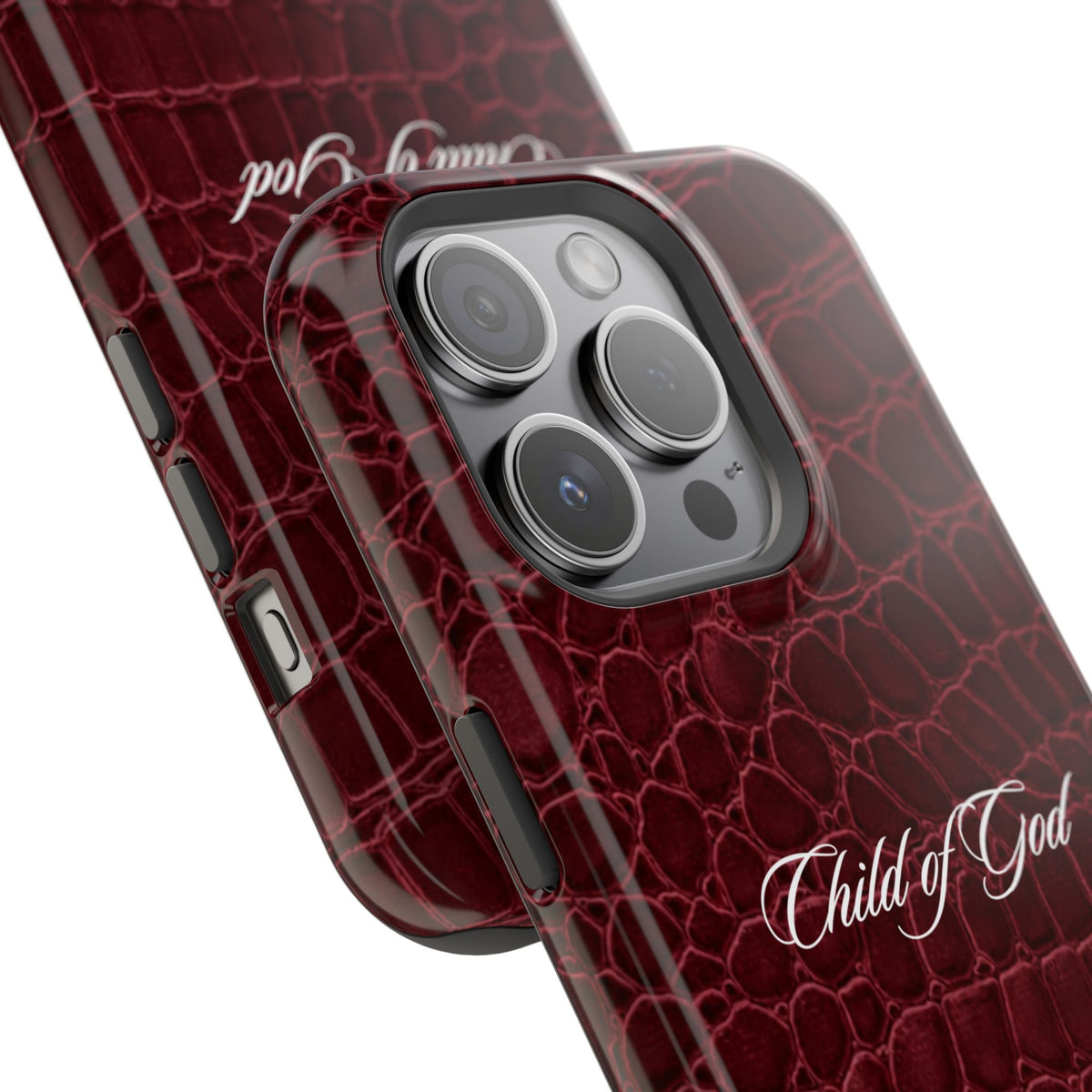 Child of God Burgundy Croc MagSafe Phone Case