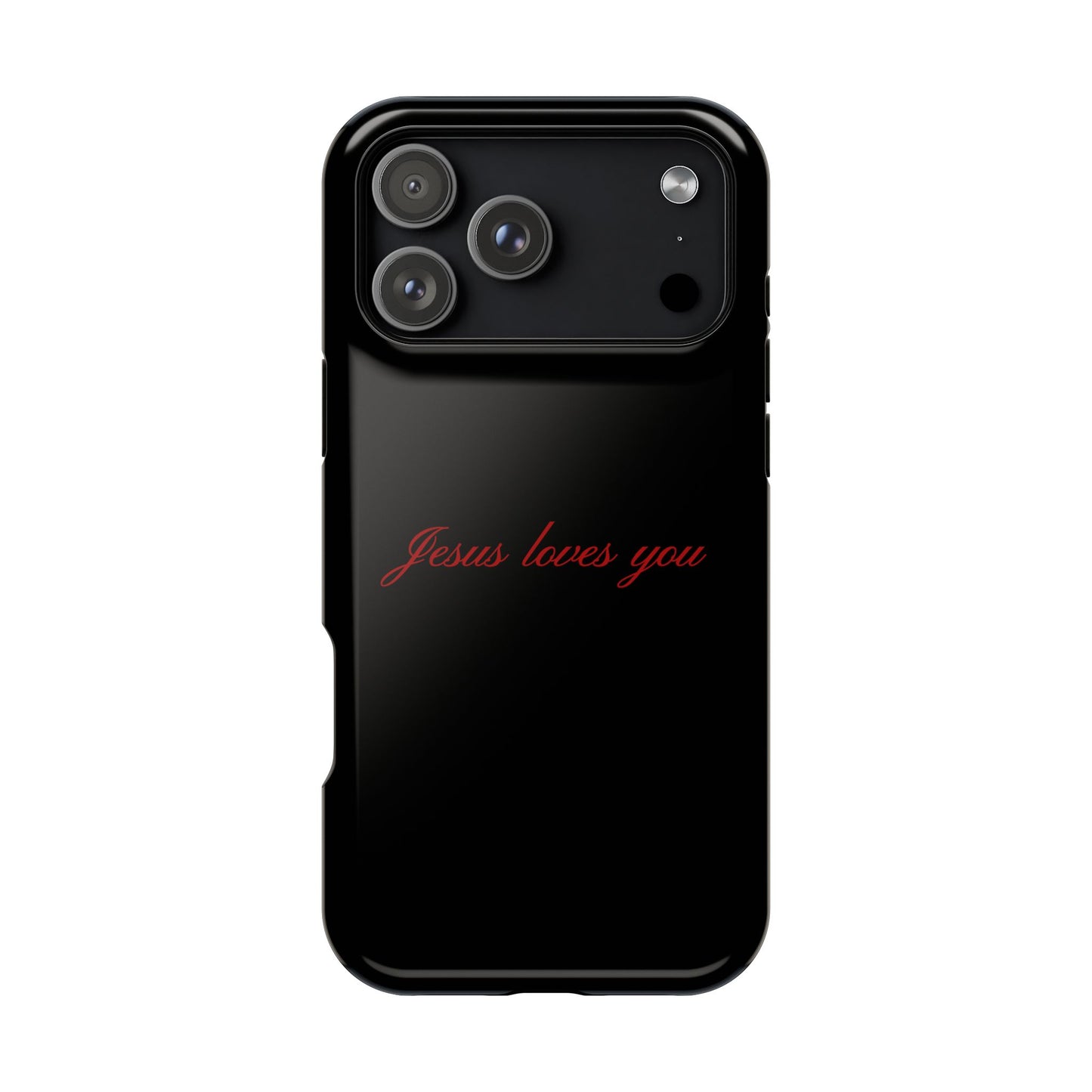 Jesus loves you Black MagSafe Phone Case