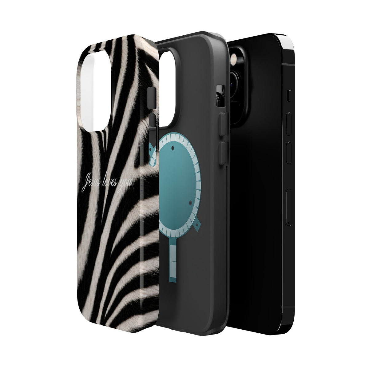 Jesus loves you Zebra MagSafe Phone Case