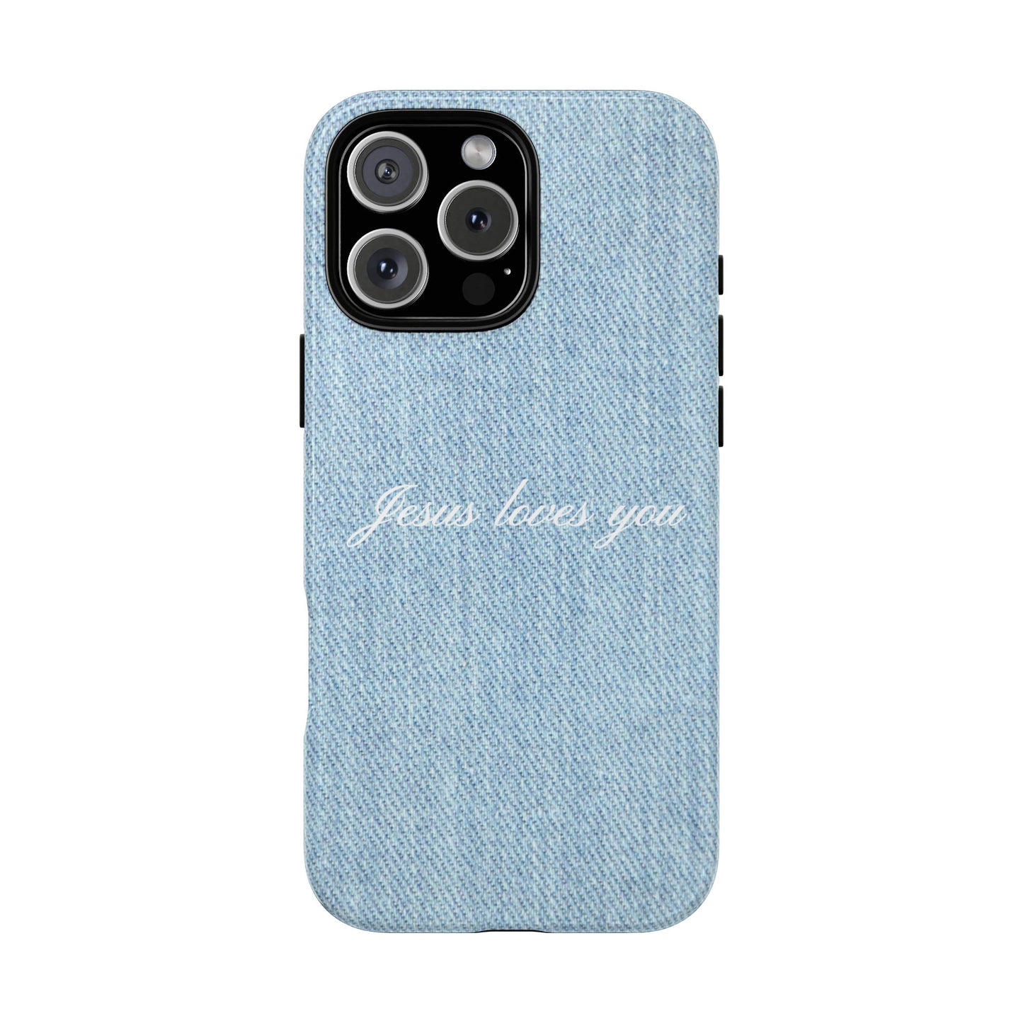 Jesus loves you Denim Phone Case