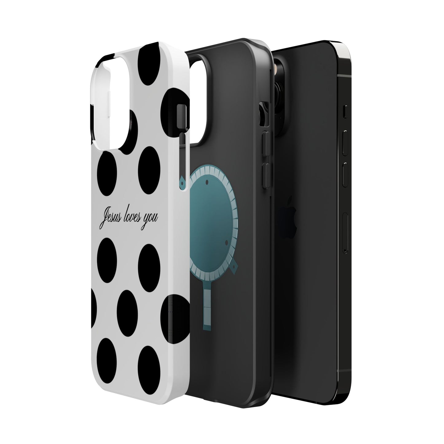Jesus Loves You Macro Polka Dot Phone Case MagSafe