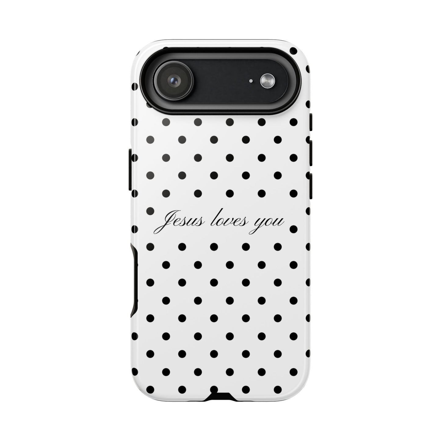 Jesus loves you Polka Dot Phone Case