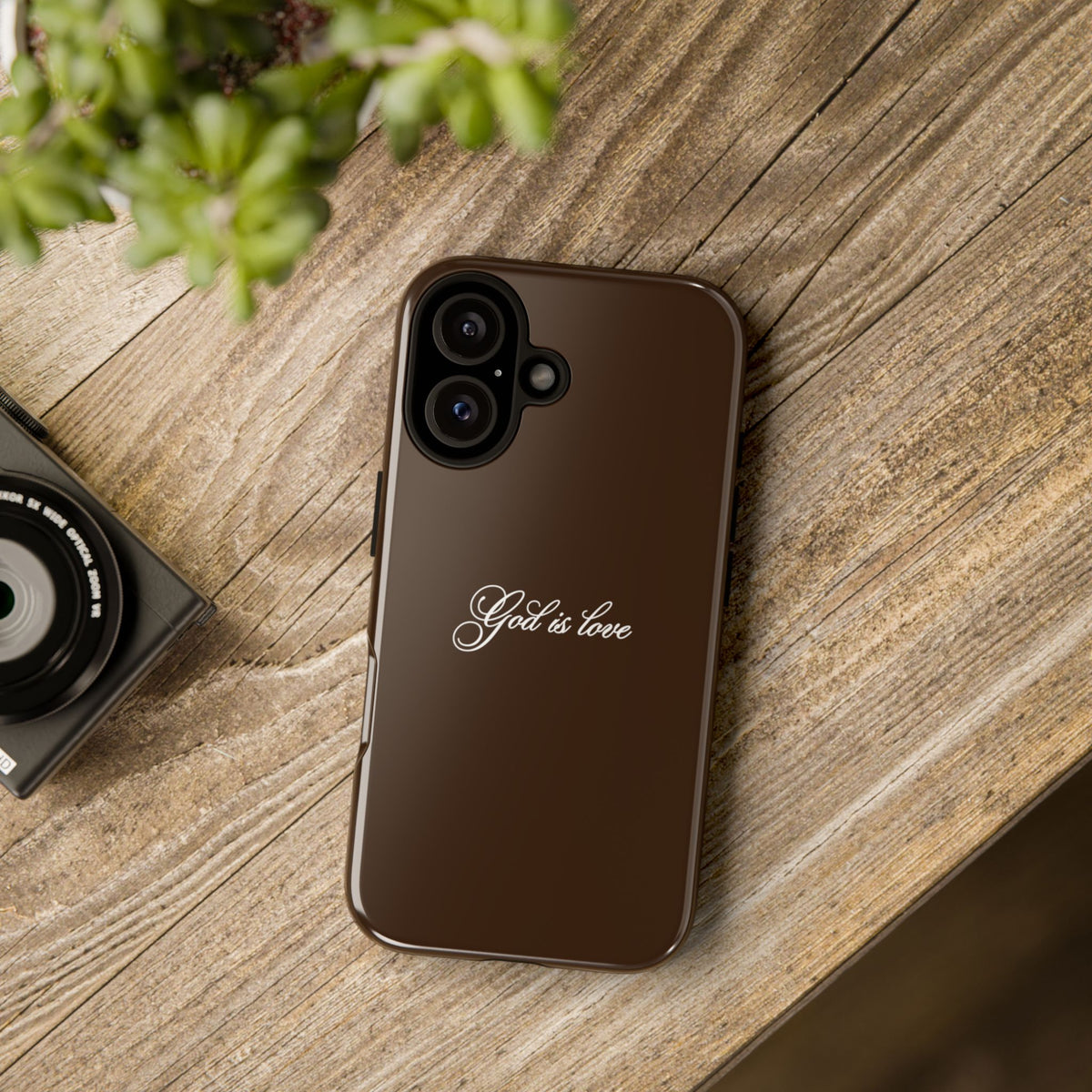 God is Love Espresso Phone Case