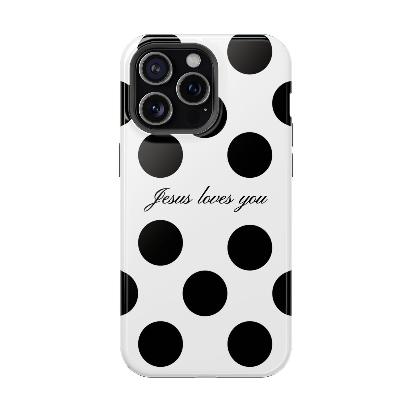 Jesus Loves You Macro Polka Dot Phone Case MagSafe