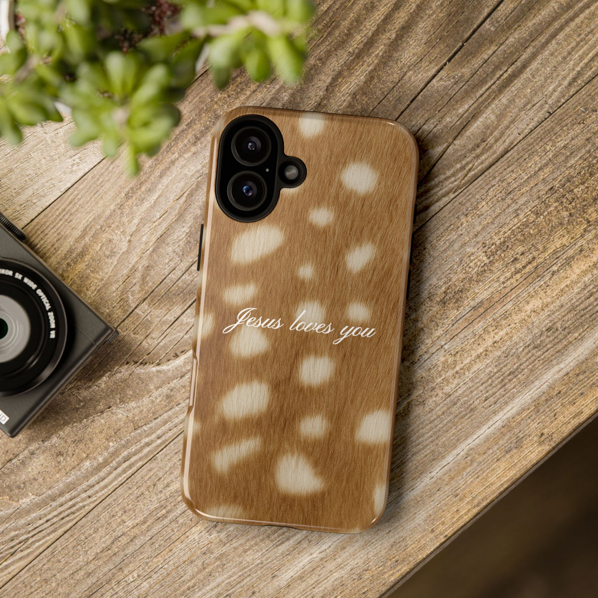 Jesus loves you Fawn Phone Case