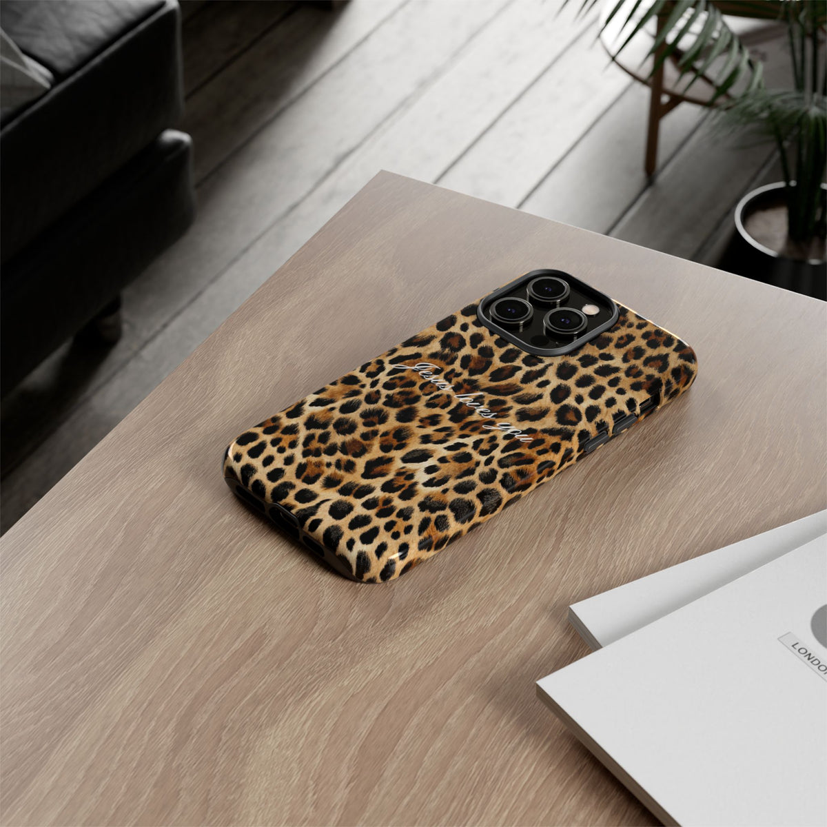 Jesus Loves You Leopard Phone Case