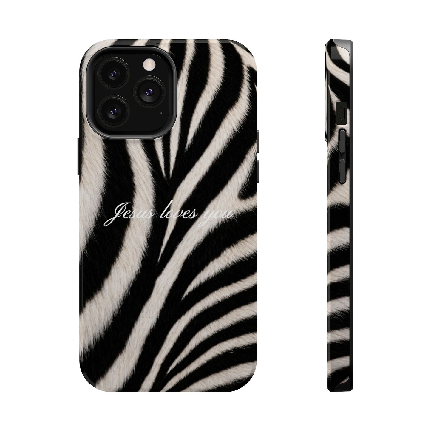 Jesus loves you Zebra MagSafe Phone Case