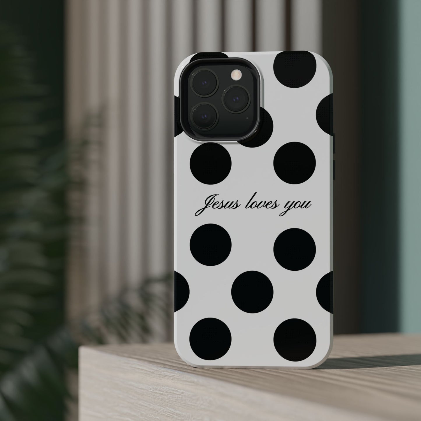 Jesus Loves You Macro Polka Dot Phone Case MagSafe