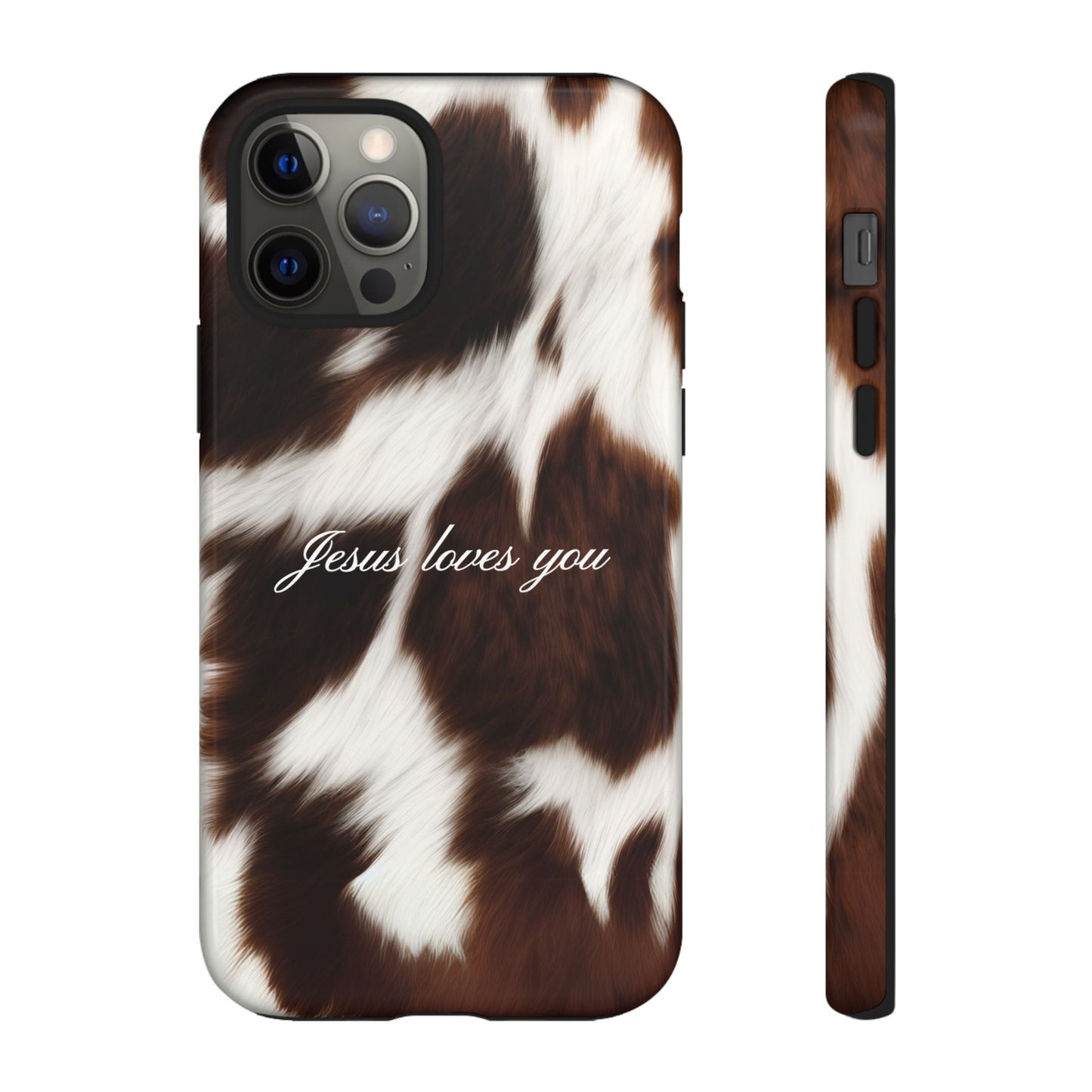 Jesus loves you Cow Phone Case