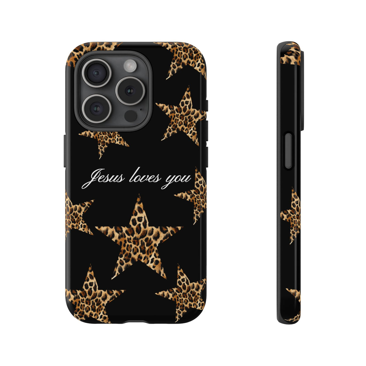 Jesus loves you Leopard Star phone case