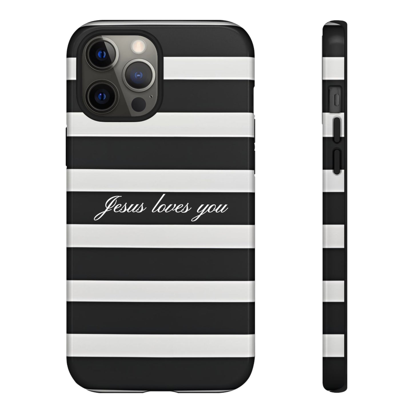 Jesus loves you Stripe Phone Case