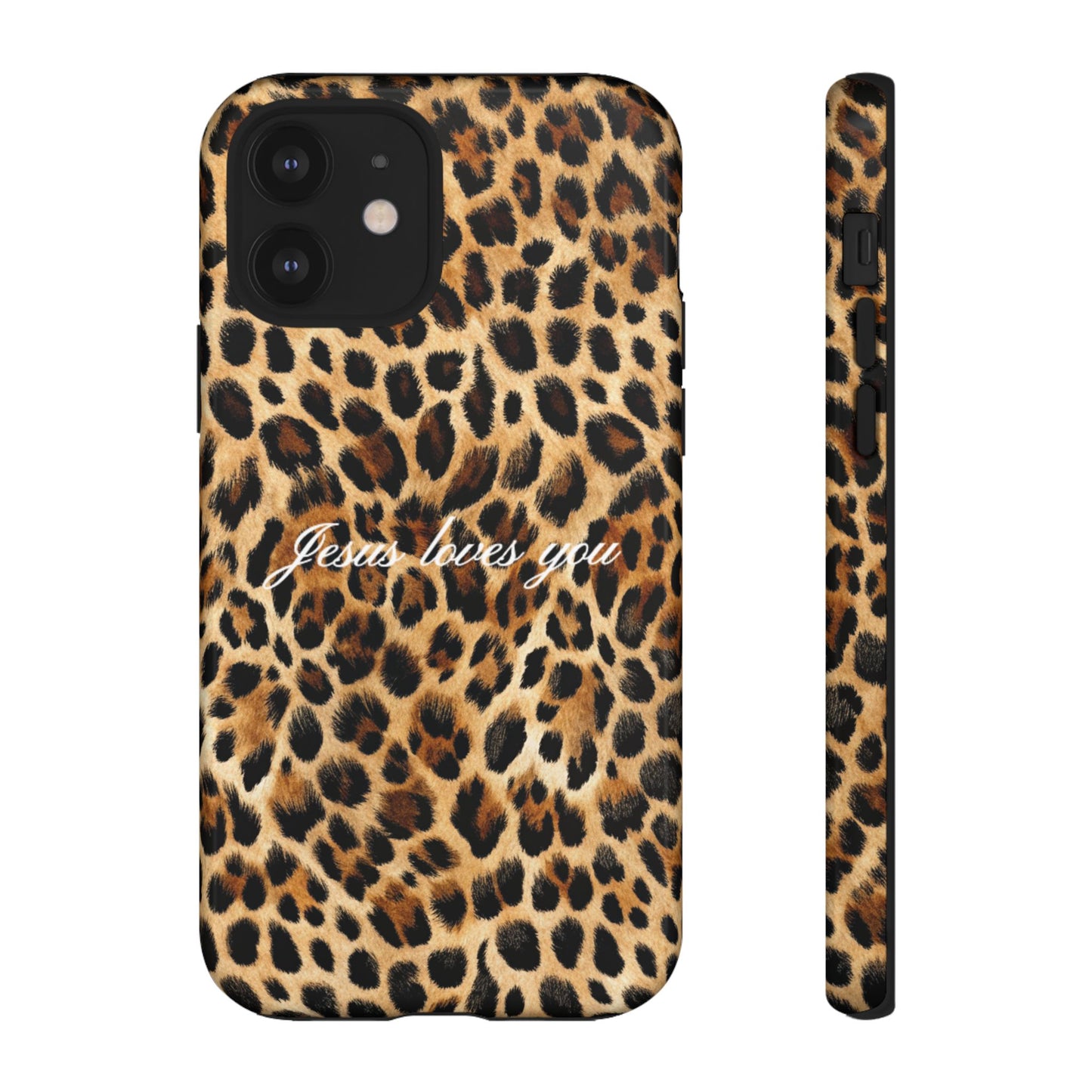 Jesus Loves You Leopard Phone Case
