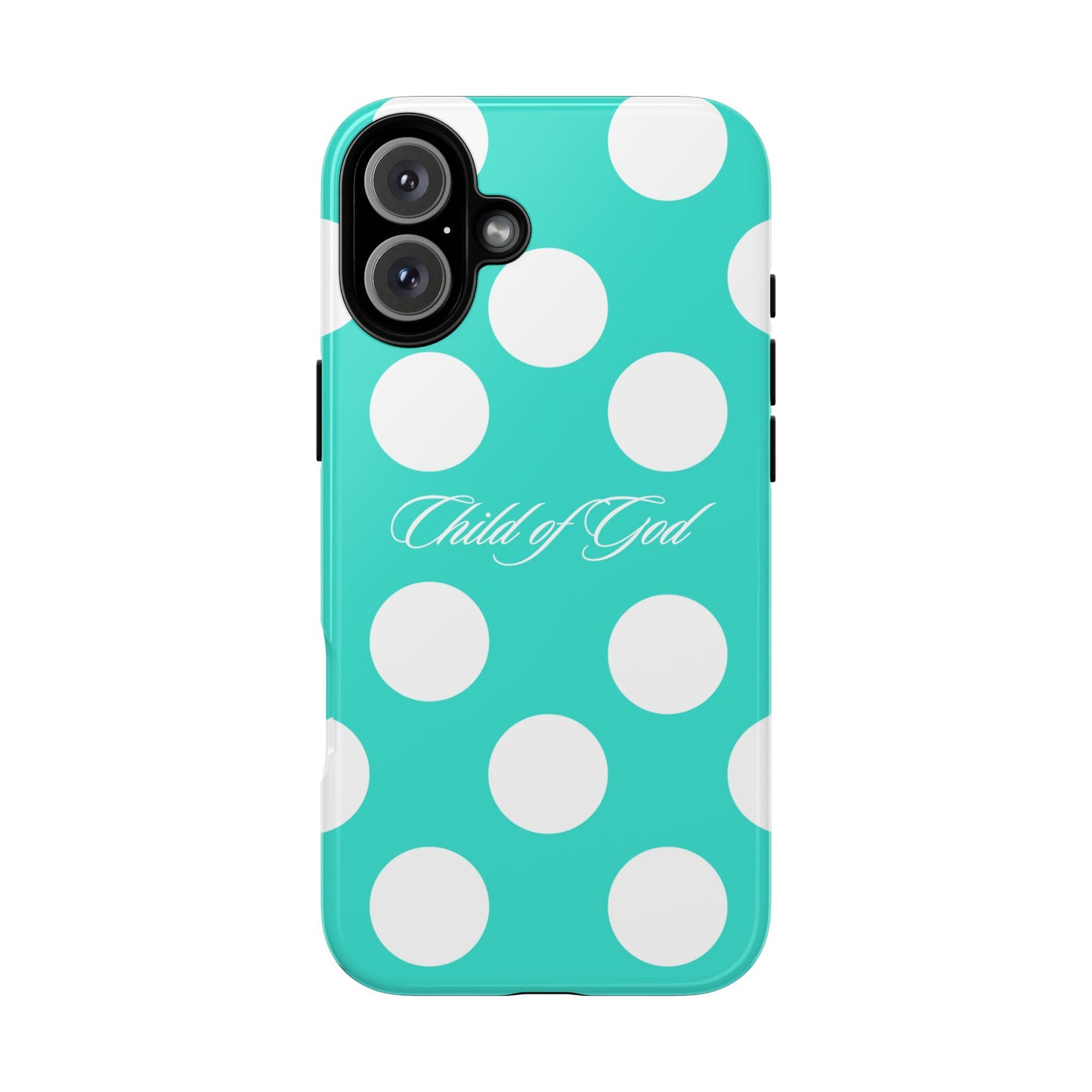 Child of God Turquoise Polka Dot Phone Case