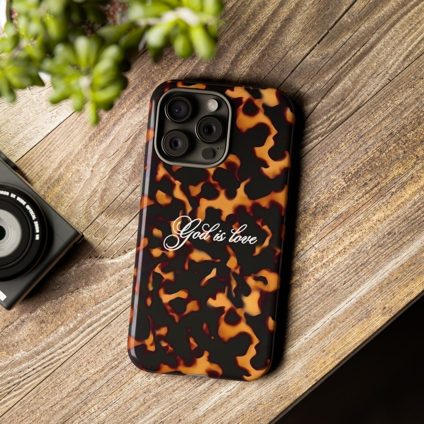God is love Tortoise shell phone case