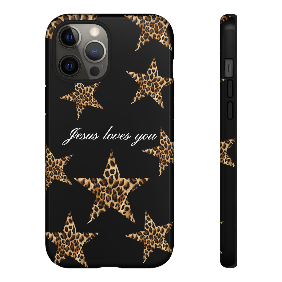 Jesus loves you Leopard Star phone case