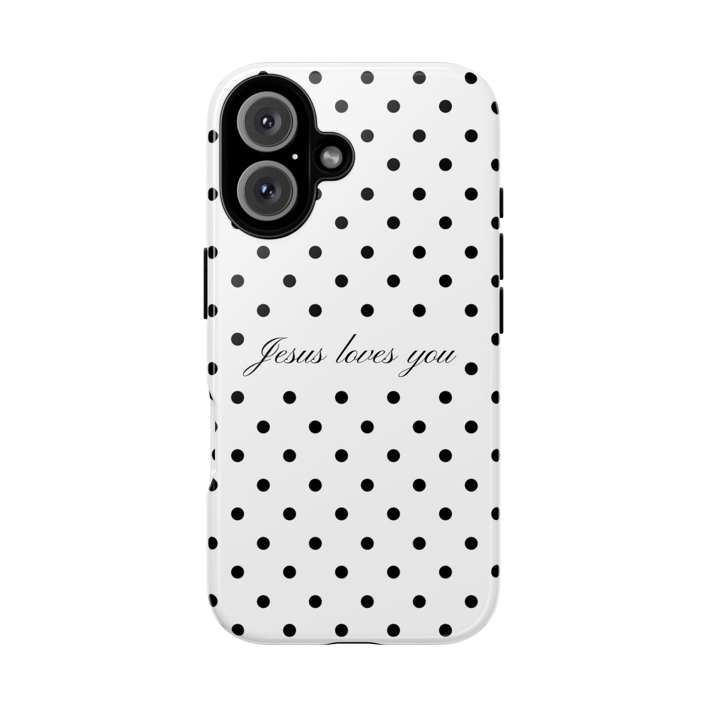Jesus loves you Polka Dot Phone Case
