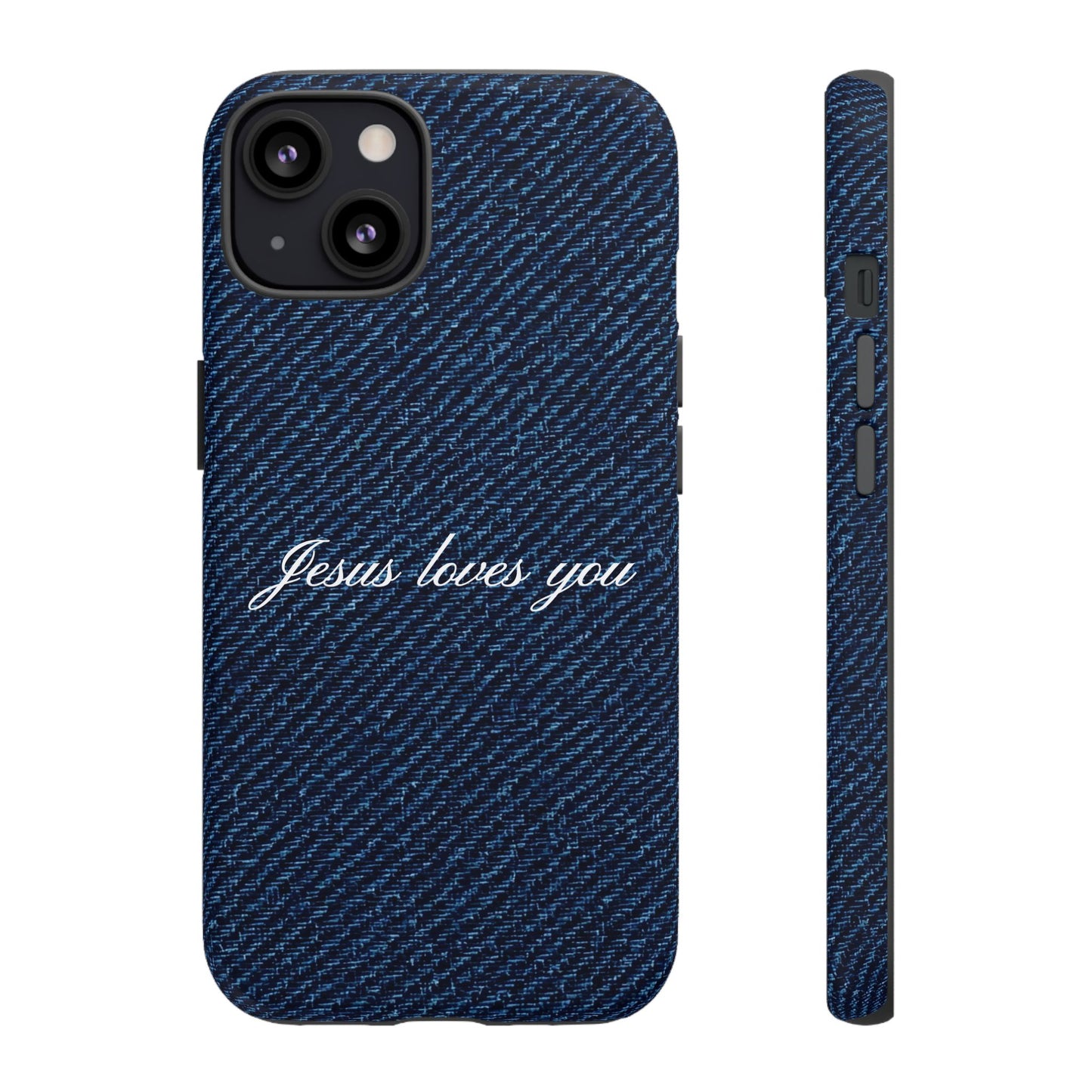 Jesus loves you Dark Denim Phone Case