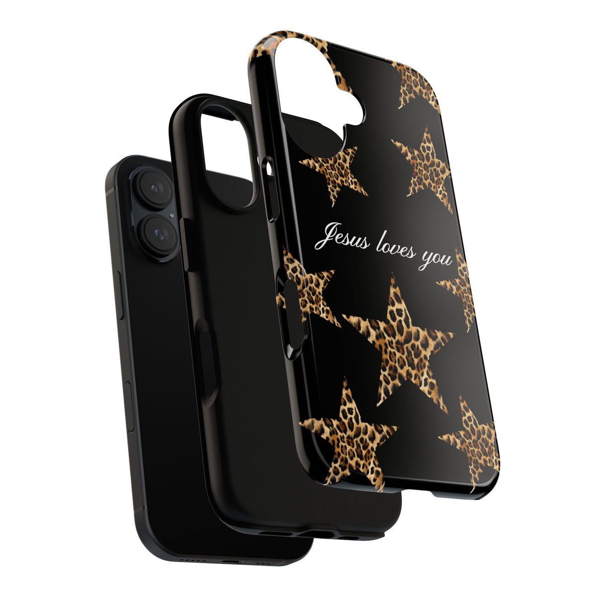 Jesus loves you Leopard Star phone case