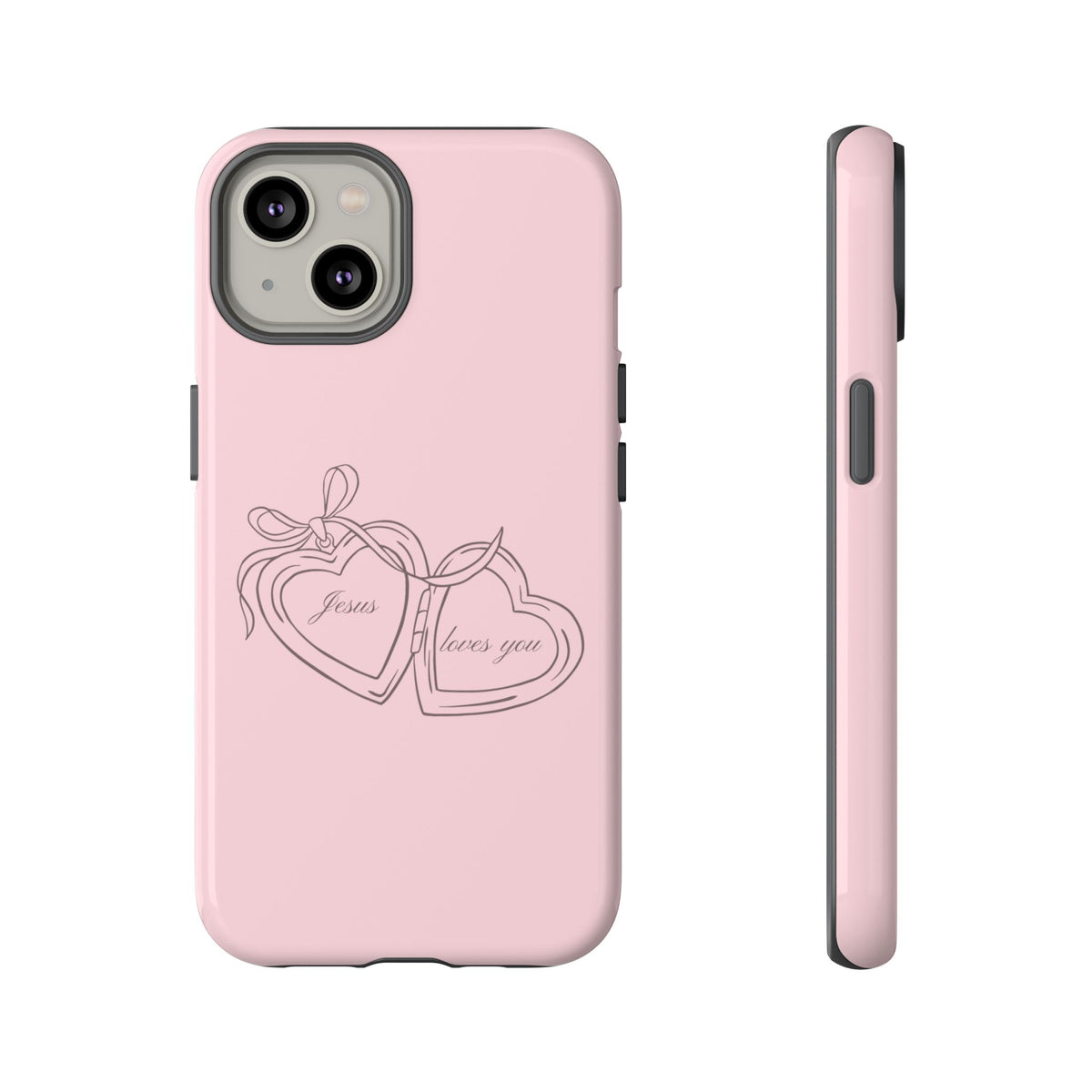 Jesus loves you Pink Locket Phone Case