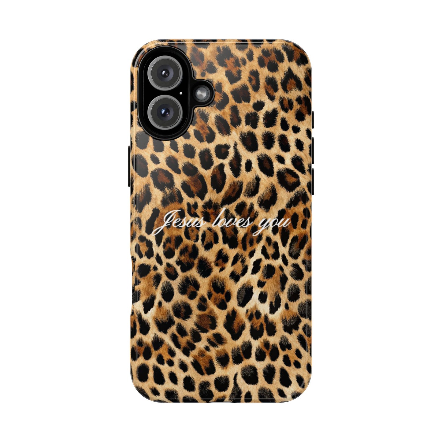 Jesus Loves You Leopard Phone Case