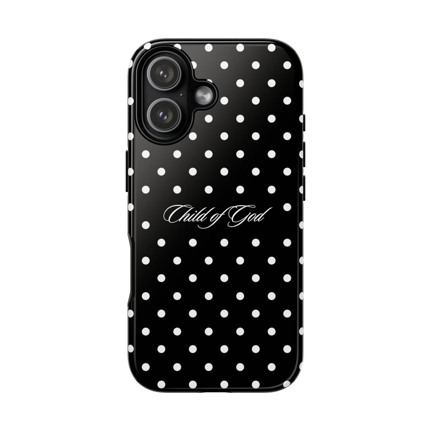 Child of God Black Polka Dot Phone Case