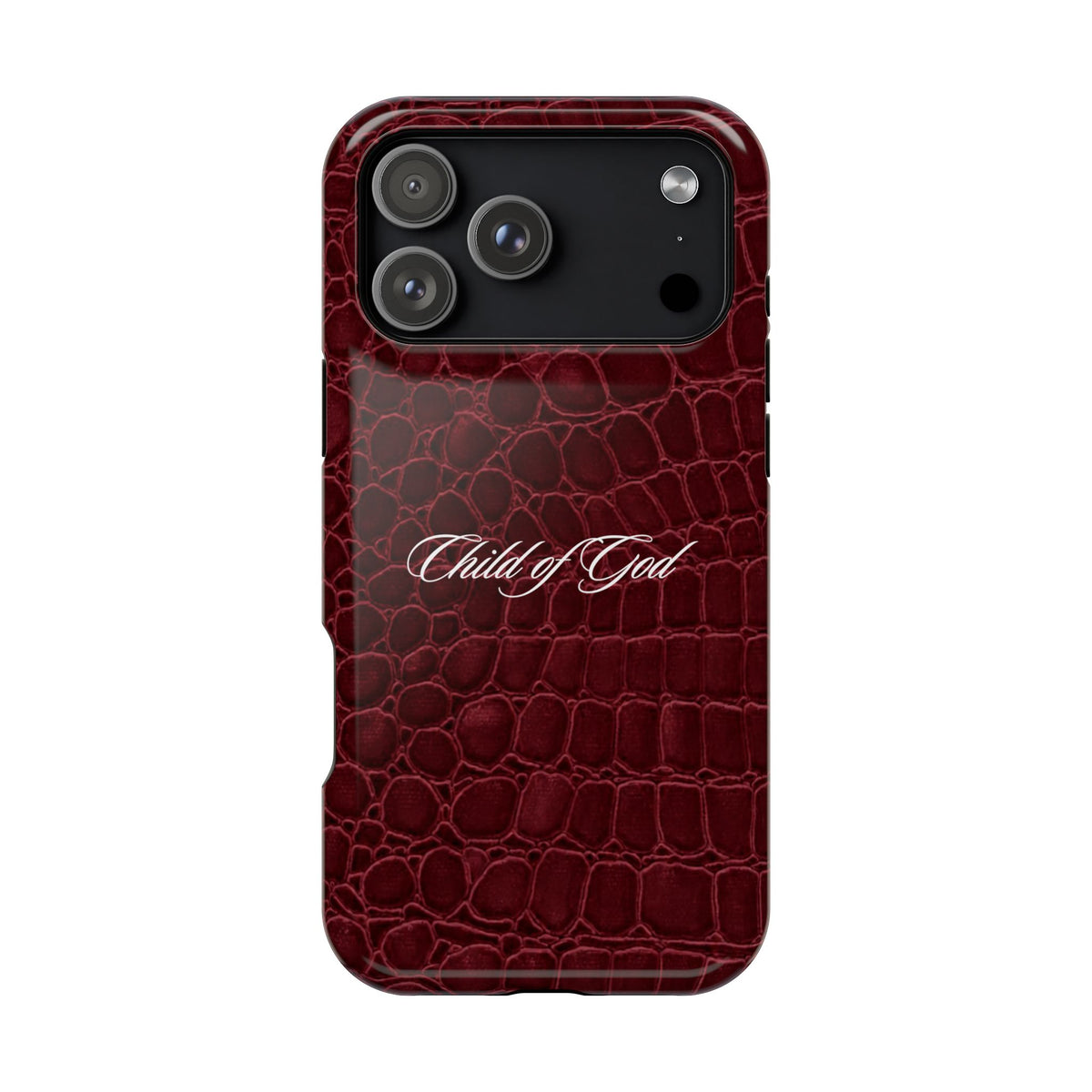 Child of God Burgundy Croc MagSafe Phone Case