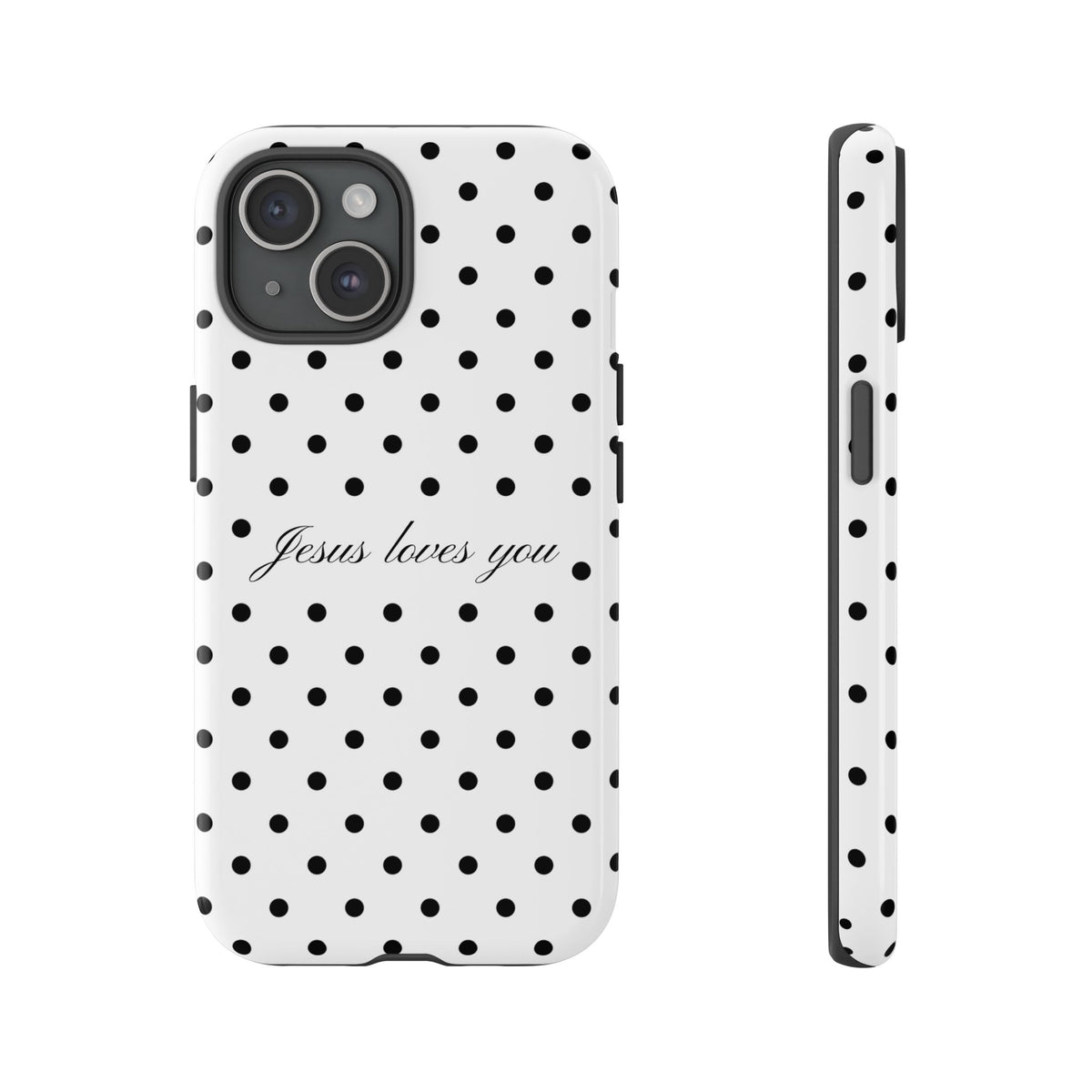 Jesus loves you Polka Dot Phone Case