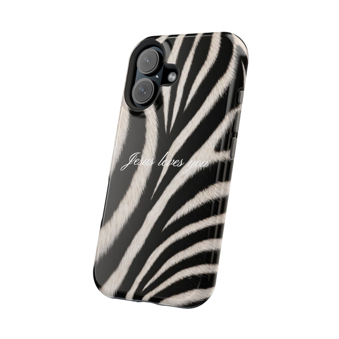 Jesus loves you Zebra MagSafe Phone Case