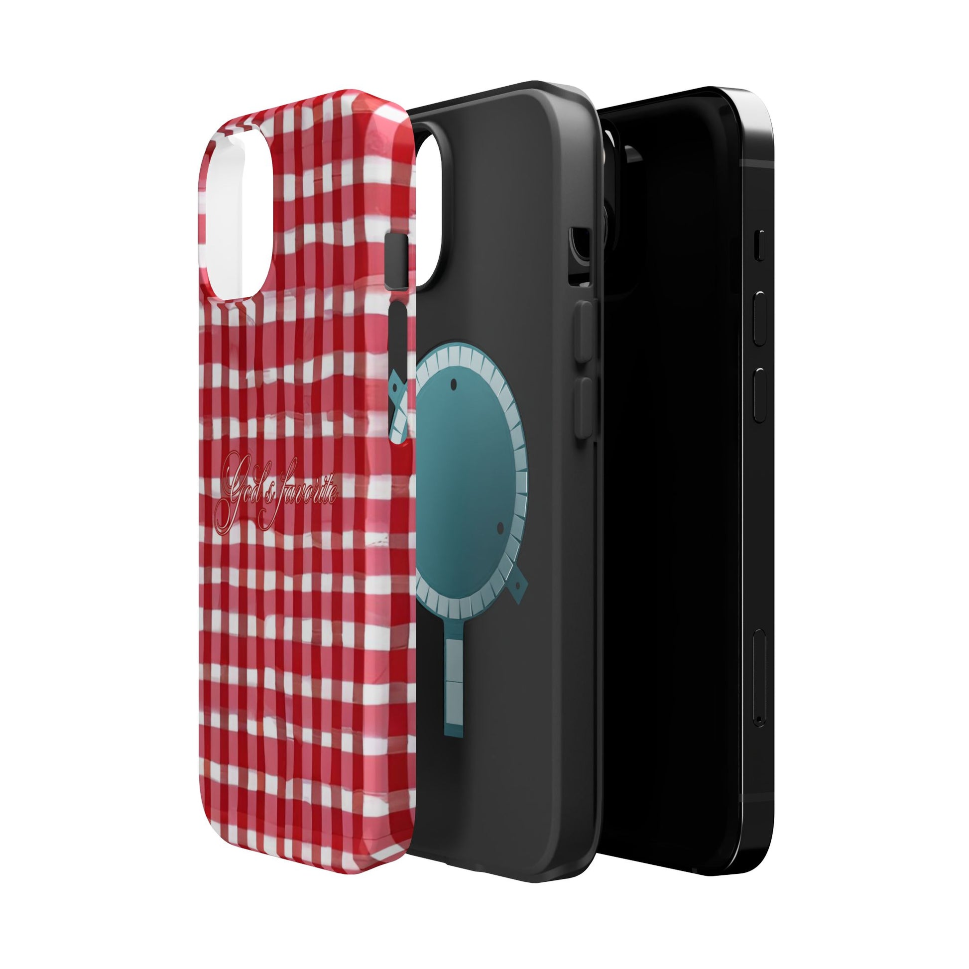 God's favorite Gingham MagSafe Phone Case Lait et Miel Co. God's favorite Gingham MagSafe Phone Case Lait et Miel Co.