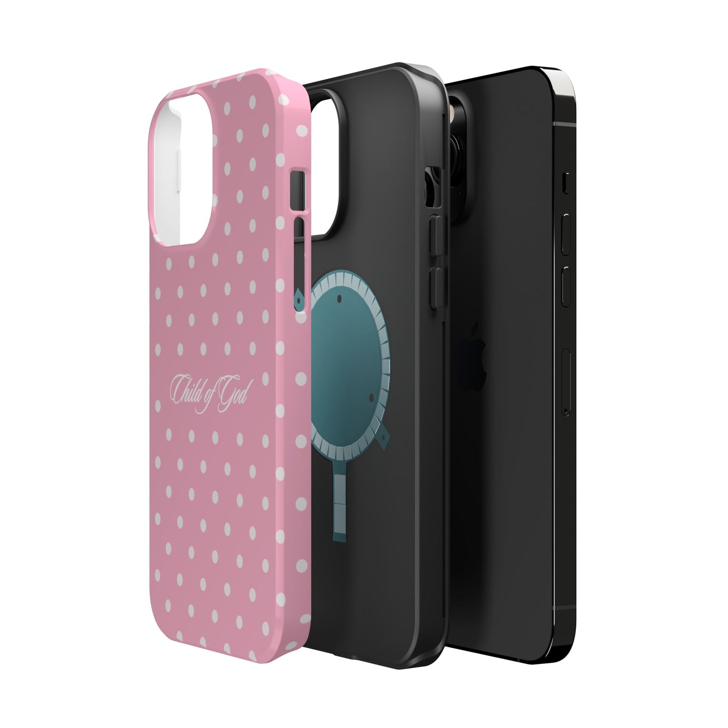 Child of God Pink Polka Dot Phone Case MagSafe