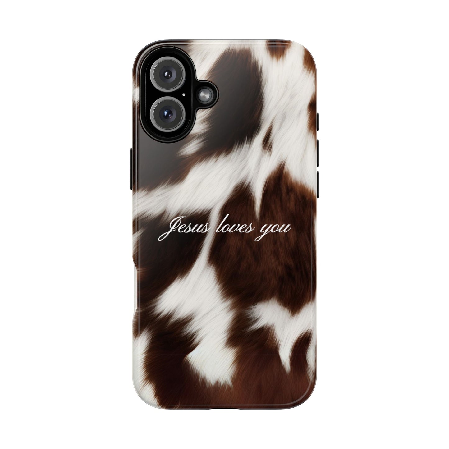 Jesus loves you Cow Phone Case