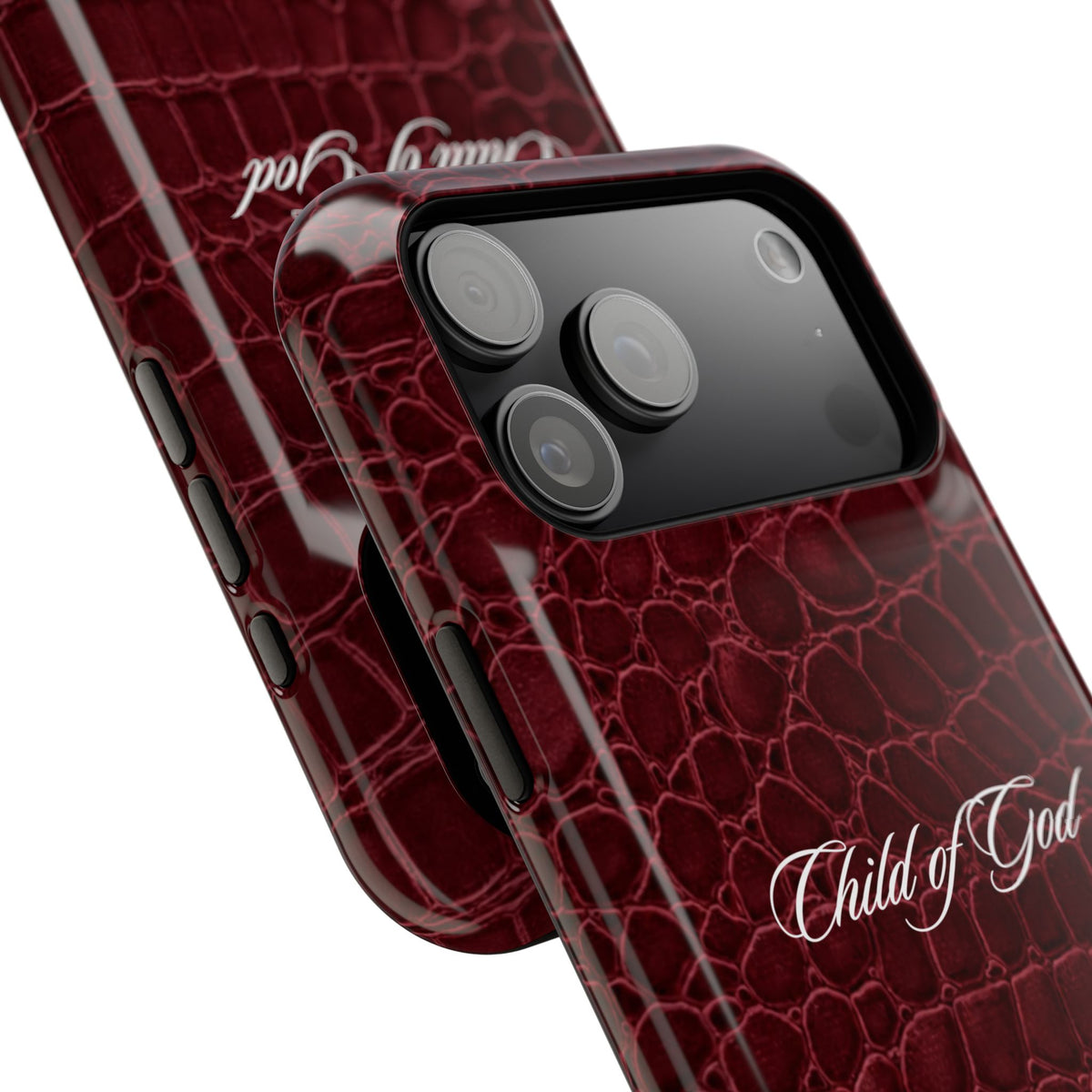 Child of God Burgundy Croc MagSafe Phone Case