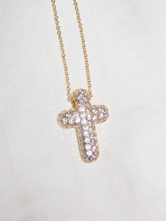 Milk & Honey Bubble Cross Necklace