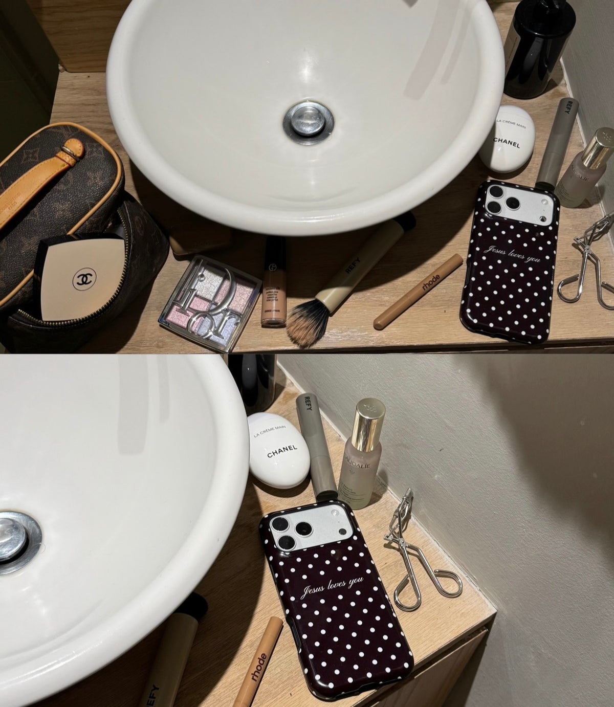 Jesus loves you Espresso Polka Dot MagSafe Phone Case
