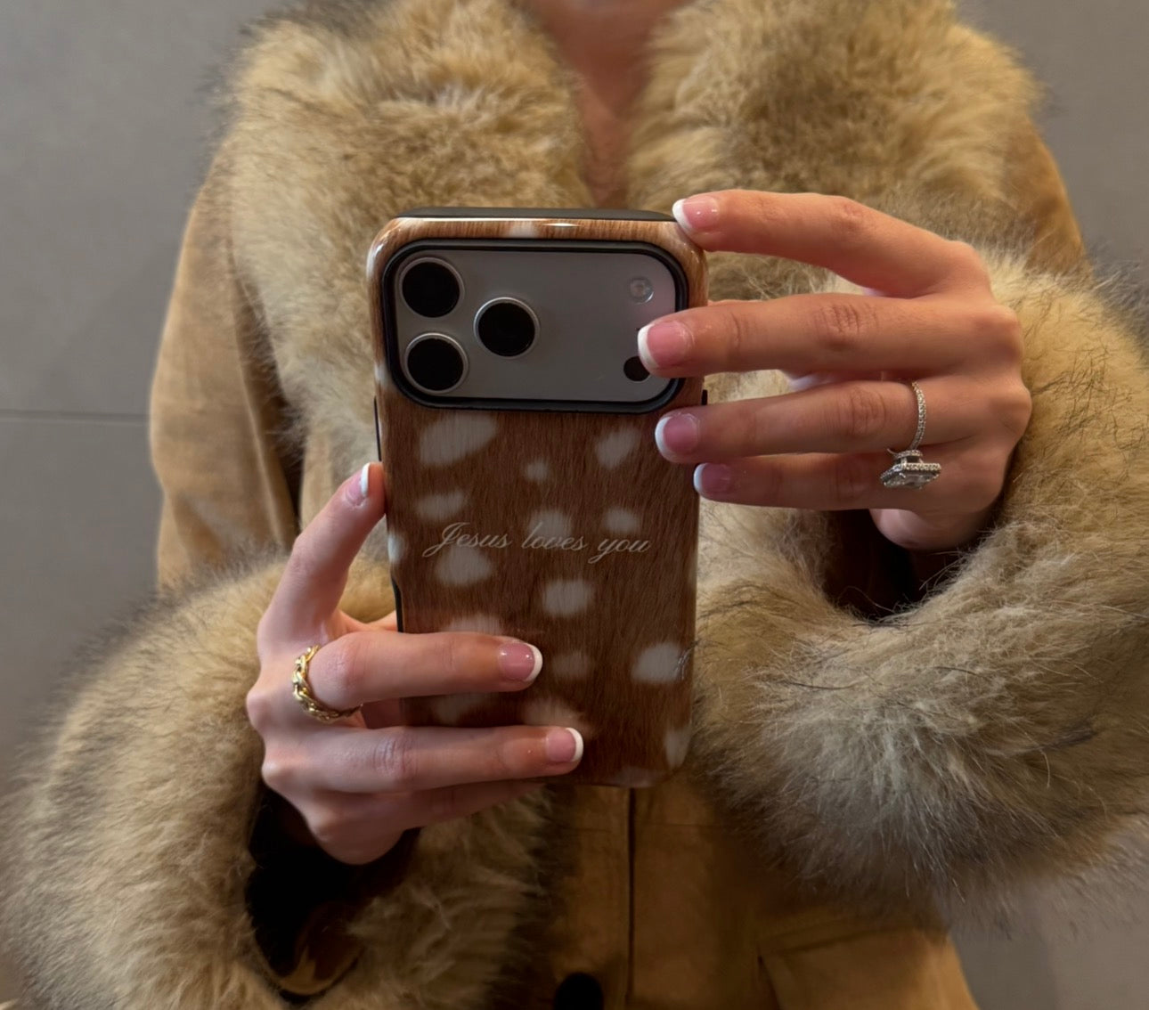 Jesus loves you Fawn Phone Case